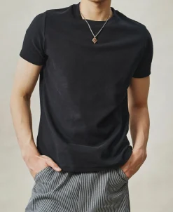 Best Slim Fit Crew Neck T-Shirt - Black Short Sleeve T-Shirts | T-shirts