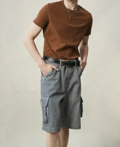 Hot Slim Fit Crew Neck T-Shirt - Rust Red Short Sleeve T-Shirts | T-shirts