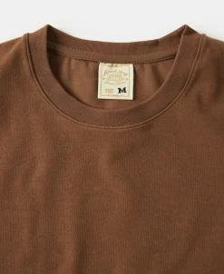 Hot Slim Fit Crew Neck T-Shirt - Rust Red Short Sleeve T-Shirts | T-shirts