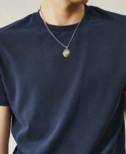 Clearance Slim Fit Crew Neck T-Shirt - Navy Short Sleeve T-Shirts | T-shirts