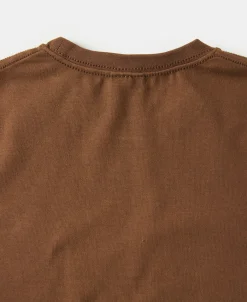 Hot Slim Fit Crew Neck T-Shirt - Rust Red Short Sleeve T-Shirts | T-shirts