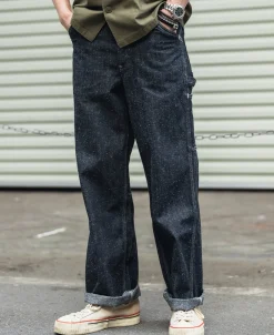 Clearance Slub Pearl Yarn Indigo Denim Carpenter Pants Jeans | Denim