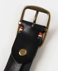 Hot Square-Buckle Wide Leather Belt - Black Belts