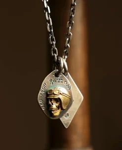 Outlet Sterling Skull Tag Necklace Necklaces&pendants