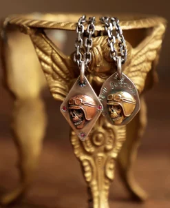 Outlet Sterling Skull Tag Necklace Necklaces&pendants