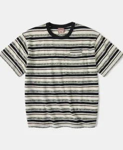 Outlet Striped Terry Comfort Dual-Pocket T-Shirt Short Sleeve T-Shirts | T-shirts