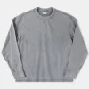Best Suede Textured Drop Shoulder T-Shirt - Light Gray Long Sleeve T-Shirts | T-shirts
