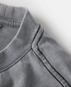 Best Suede Textured Drop Shoulder T-Shirt - Light Gray Long Sleeve T-Shirts | T-shirts