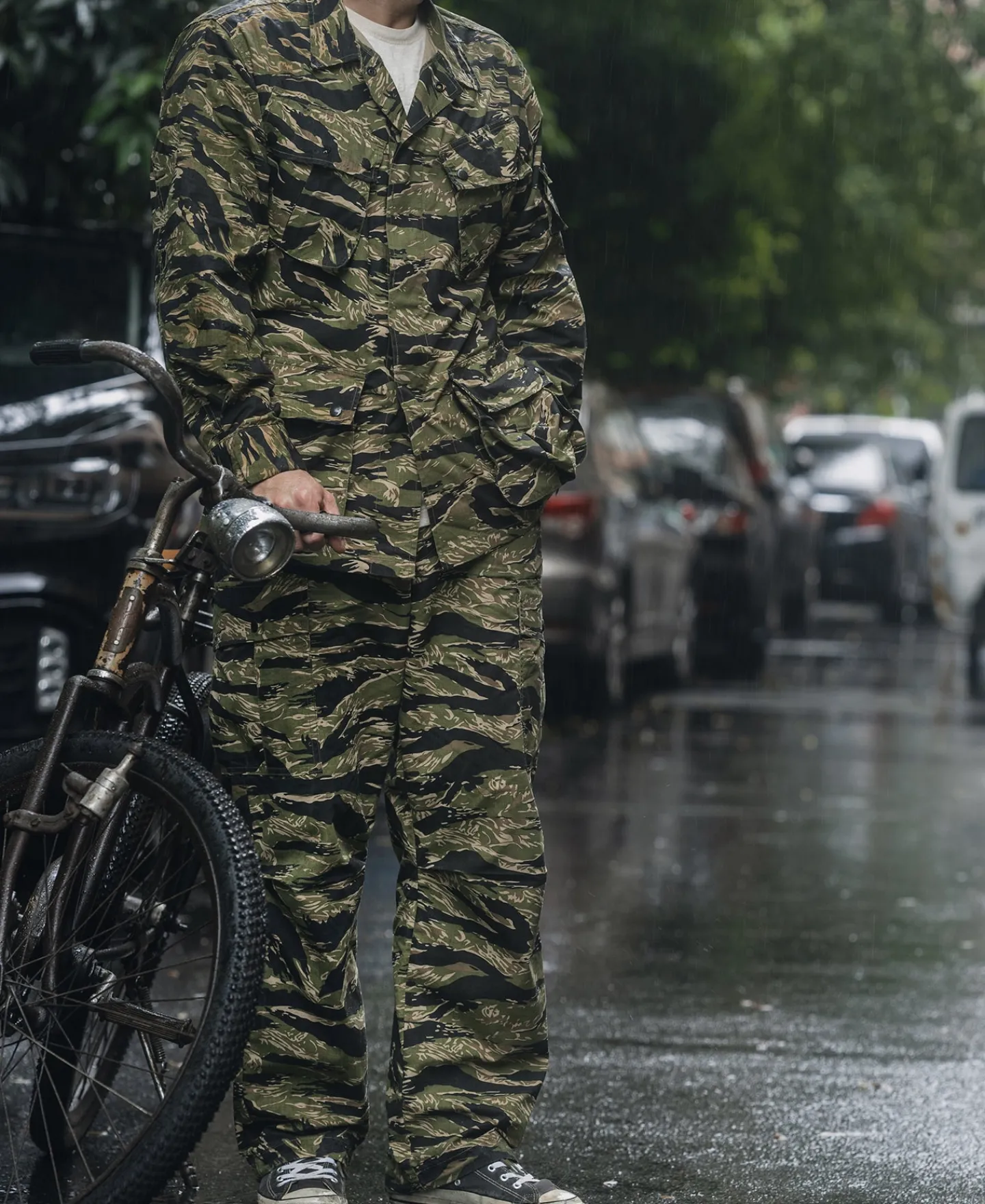 Fashion Tiger Stripe Camo Tropical Jungle Fatigue Jacket Jackets&coats