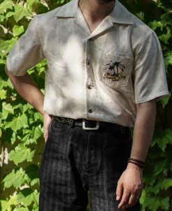 Best Tropical Plants Jacquard Aloha Shirt Short Sleeve Shirts | Shirts