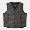 Best Tweed Herringbone V-Neck Vest - Brown Waistcoats