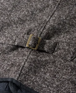 Best Tweed Herringbone V-Neck Vest - Brown Waistcoats
