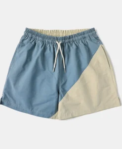 Sale Two-Tone Beach Swim Trunks - Light Blue/Apricot Shorts