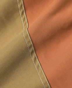 Hot Two-Tone Beach Swim Trunks - Brown/Dark Yellow Shorts
