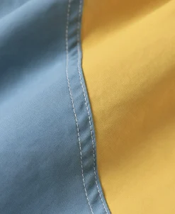 New Two-Tone Beach Swim Trunks - Yellow/Light Blue Shorts