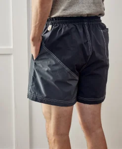 Sale Two-Tone Beach Swim Trunks - Black/Dark Gray Shorts