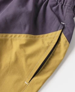 Hot Two-Tone Beach Swim Trunks - Purple/Mustard Shorts