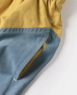 New Two-Tone Beach Swim Trunks - Yellow/Light Blue Shorts