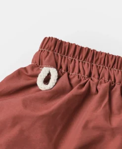 Best Two-Tone Beach Swim Trunks - Barn Red/Blue Shorts