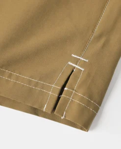 Hot Two-Tone Beach Swim Trunks - Brown/Dark Yellow Shorts
