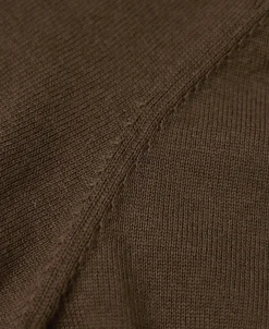 Hot Two-Tone Johnny Collar Cotton Polo Shirt - White/Brown Knitwear&sweaters | Polo Shirts