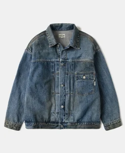 Outlet Type 1 Washed Denim Jacket - Repaired Edition Jackets&coats | Denim Jackets