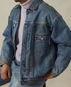 Outlet Type 1 Washed Denim Jacket - Repaired Edition Jackets&coats | Denim Jackets