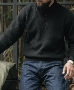 Discount US Army High Neck Wool Sweater - Black Knitwear&sweaters