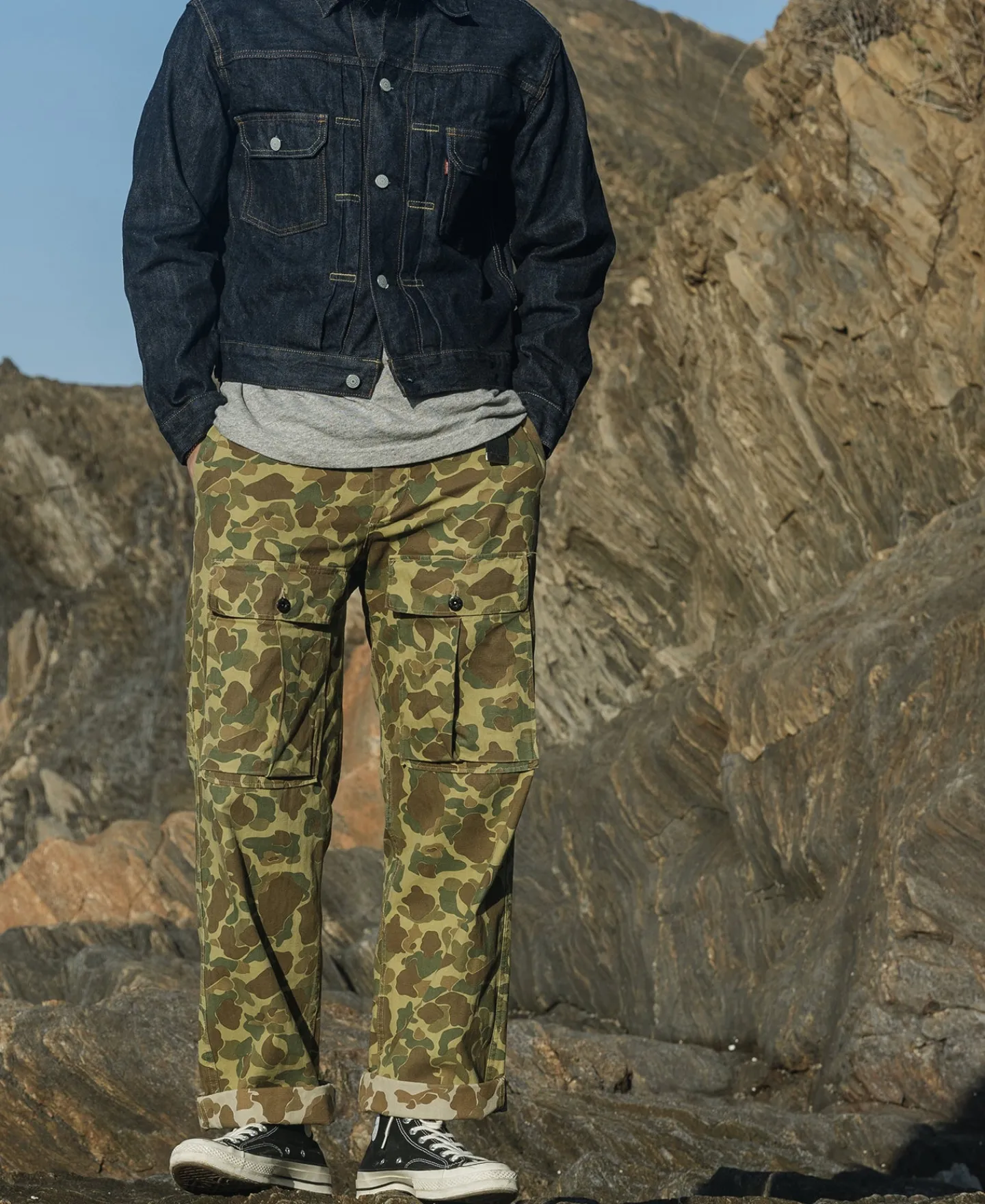 New US Army M-1943 Herringbone Cotton Camouflage Pants (Modified) Pants&trousers