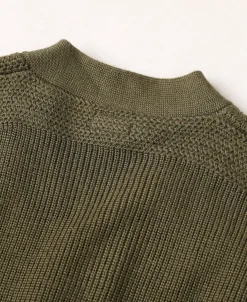Sale USAAF Type A-1 V-neck Mechanics Sweater - Olive Knitwear&sweaters