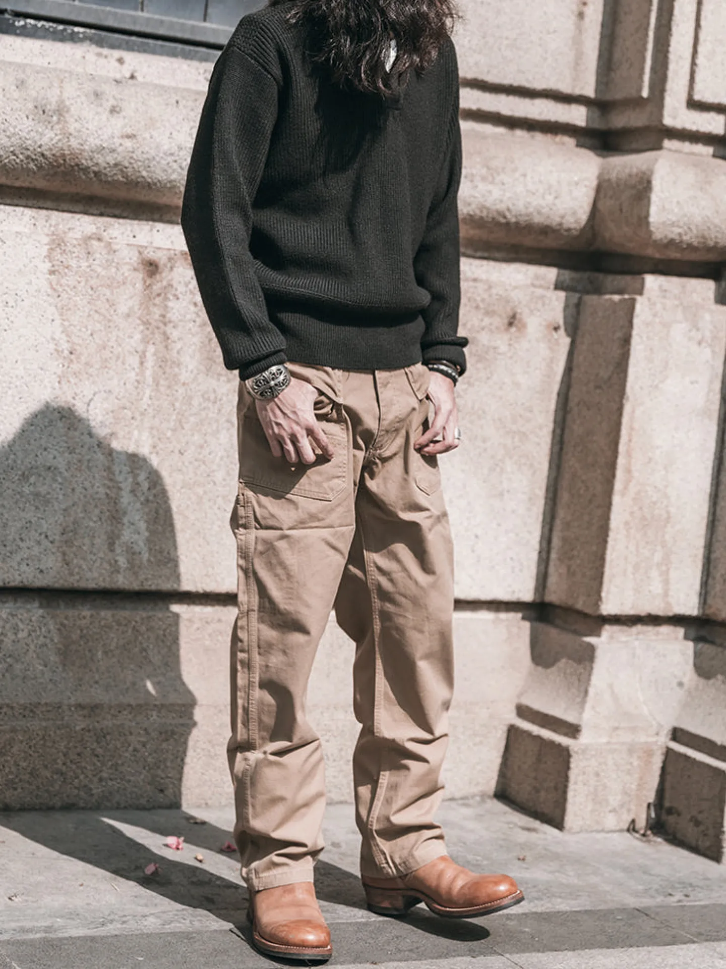 New USAAF Type A-1 V-neck Mechanics Sweater - Black Knitwear&sweaters