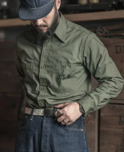Hot U.S.N. N-3 Utility Shirt Long Sleeve Shirts | Shirts