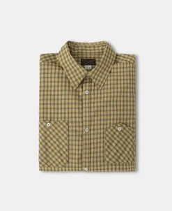 New 1942 Utility Plaid Workshirt - Yellow Long Sleeve Shirts | Shirts