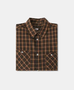 Hot 1942 Utility Plaid Workshirt - Brown Long Sleeve Shirts | Shirts
