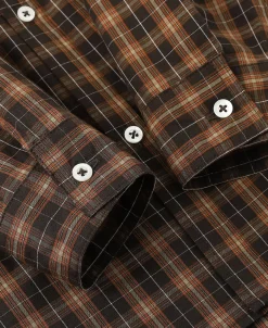 Hot 1942 Utility Plaid Workshirt - Brown Long Sleeve Shirts | Shirts