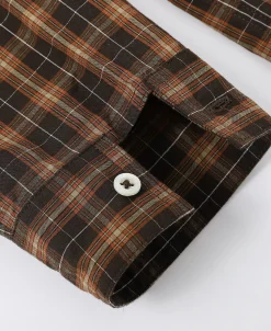 Hot 1942 Utility Plaid Workshirt - Brown Long Sleeve Shirts | Shirts