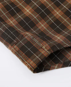 Hot 1942 Utility Plaid Workshirt - Brown Long Sleeve Shirts | Shirts