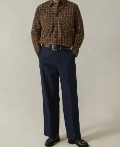 Hot 1942 Utility Plaid Workshirt - Brown Long Sleeve Shirts | Shirts
