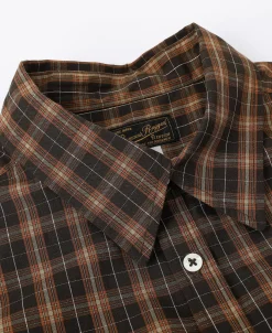 Hot 1942 Utility Plaid Workshirt - Brown Long Sleeve Shirts | Shirts