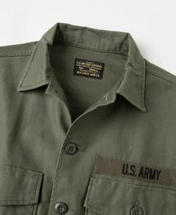 Clearance Vietnam War US Army OG107 Fatigue Utility Shirt - Plain Long Sleeve Shirts | Shirts