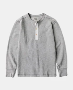 New Vintage Long Sleeve Henley Shirt - Gray Henleys | Long Sleeve T-Shirts
