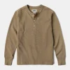 Best Vintage Long Sleeve Henley Shirt - Khaki Henleys | Long Sleeve T-Shirts