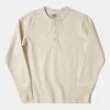 Sale Vintage Long Sleeve Henley Shirt - Apricot Henleys | Long Sleeve T-Shirts