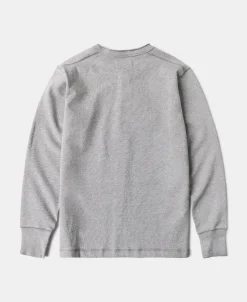 New Vintage Long Sleeve Henley Shirt - Gray Henleys | Long Sleeve T-Shirts