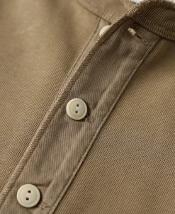 Best Vintage Long Sleeve Henley Shirt - Khaki Henleys | Long Sleeve T-Shirts