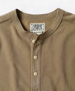 Best Vintage Long Sleeve Henley Shirt - Khaki Henleys | Long Sleeve T-Shirts