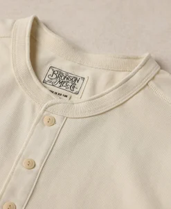 Sale Vintage Long Sleeve Henley Shirt - Apricot Henleys | Long Sleeve T-Shirts