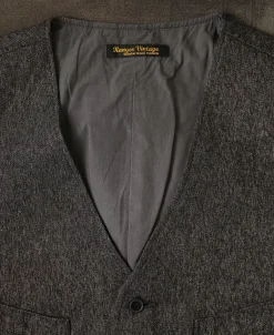 Fashion Vintage Salt & Pepper Pocket Work Vest Waistcoats