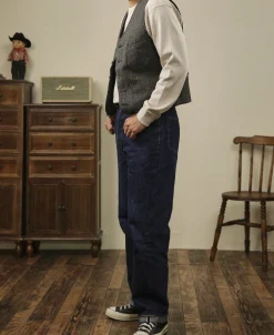 Fashion Vintage Salt & Pepper Pocket Work Vest Waistcoats