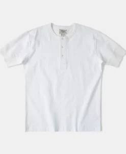 Discount Vintage Short Sleeve Henley T-Shirt - White T-shirts | Henleys